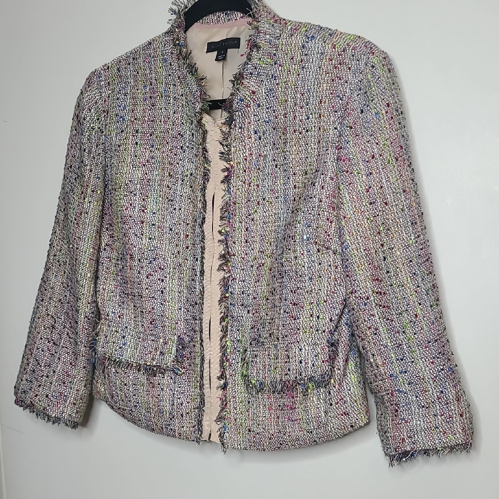 Willi Smith Multicolor Tweed Blazer